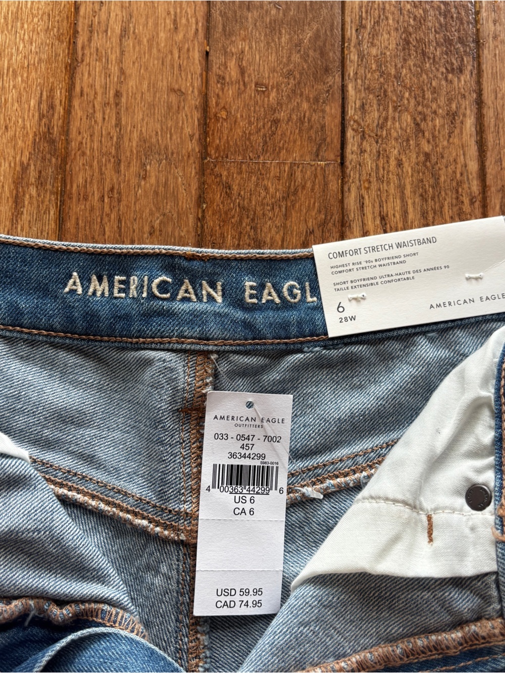 NWT Womens American Eagle Highest Rise '90s Boyfriend Shorts size 6 - Picture 5 of 8